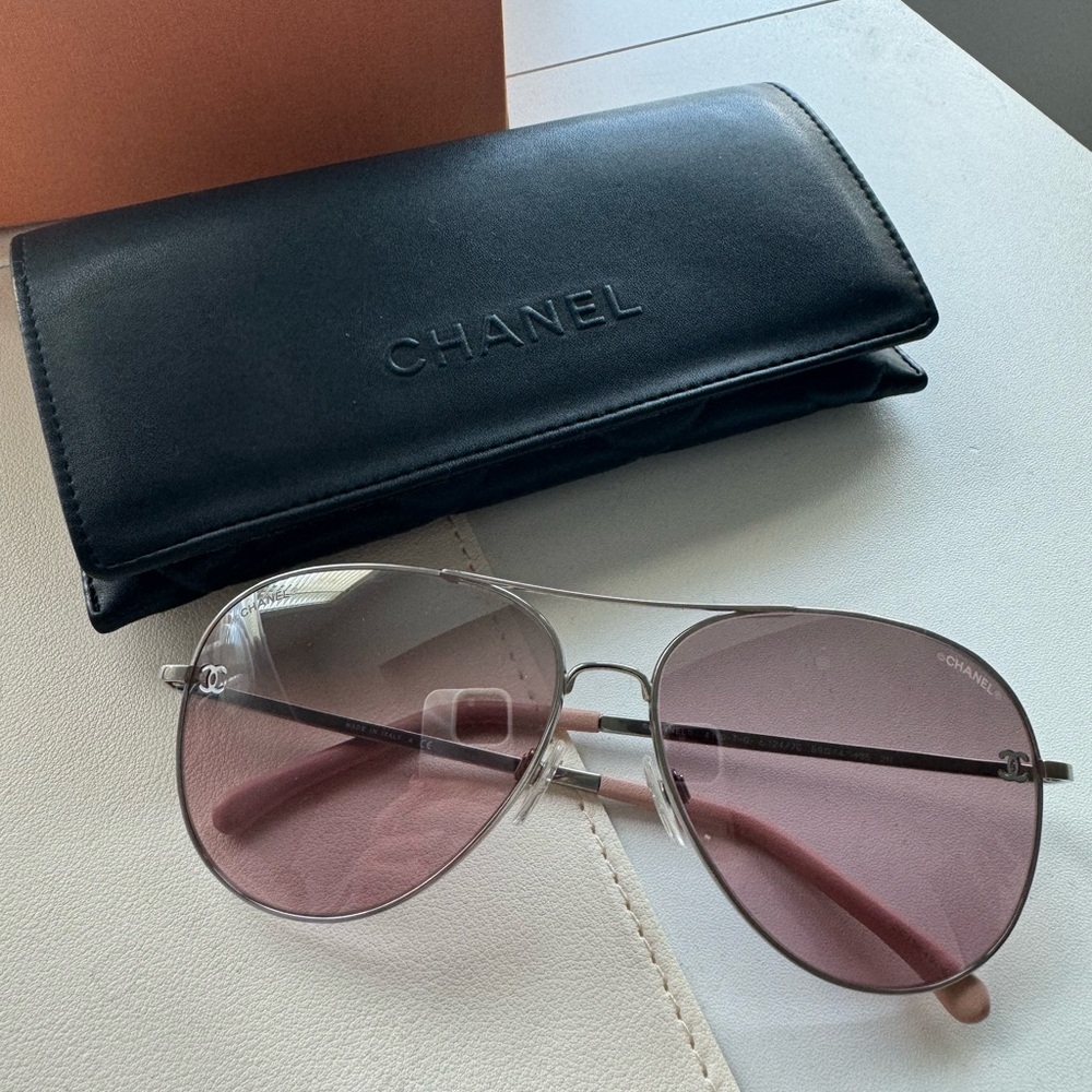 Pink Chanel sunglasses